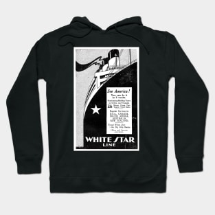 White Star Line - Ocean Liners - 1929 Vintage Advert Hoodie